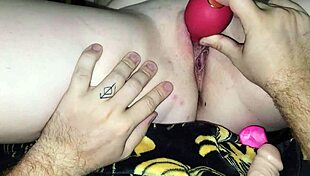 Daddy watched me masturbate and helped with my tight pussy in lingerie.