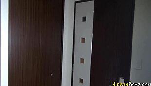 fingering that skinny gay asian twink in his underwear