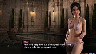 3D animated treasure hunt with hot anime babes
