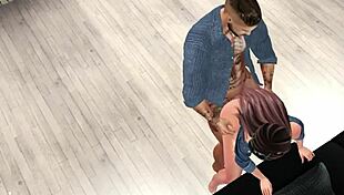 babydoll has hard sex and uses strap on to fuck blonde guy