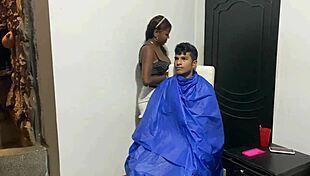 Latina Couple's Haircut Turns Into Hard Fucking With Big Cock Stylist