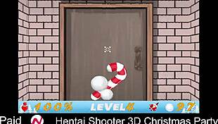 Hentai shooter 3D Christmas party with big boobed babes and retro fun