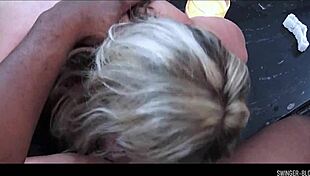 Dirty amateurs suck huge black cocks in wild gangbang