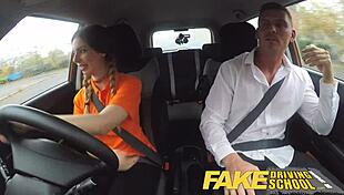 Fake Driving School, Wanna See Her Big Natural Tits?