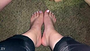 Much needed release on hot amateur latina feet