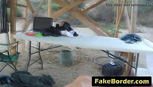 Fake Mexican Patrol Lures Brunette For Horny Ride!