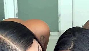 Gostosa Asiática Invites Friend for First Ménage - Negro Cums on Both