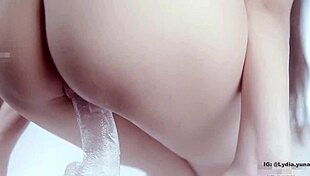 Oh Wow, Dva Girl Rides Dildo In Asshole Close Up Pov!