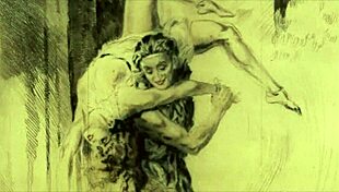 Vintage antique anime illustration