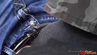 Gay Twink Gets Intense Footjob And Sperms Over Soles!