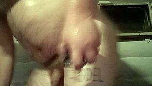 Russian gay guy fists ass with smartphone in homemade video