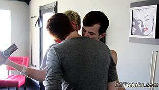 Sweet school gay boys fucking pool cues