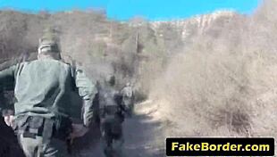 Fake Mexican Patrol Lures Brunette For Horny Ride!