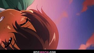 Cartoon porn with ahegao facial and intense anal sex