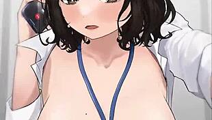 Oho voice in a hentai video of a creampie cowgirl scene