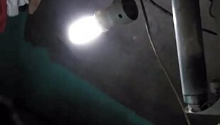 Young Asian mom with big boobs bathes in shower, showing tits.