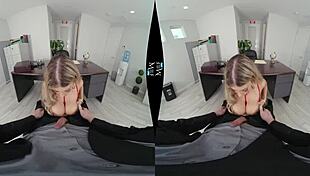 kayla kayden fucks secretary in corner office anniversary pov with big tits