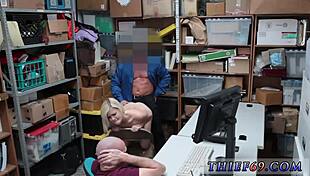 Big boob cop in uniform contrasts with fake taxi blonde police woman suspect