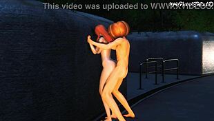 Nami is severely beaten up in this anime porn video