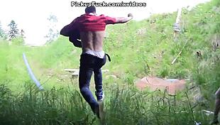 Sexy Busty Hottie Enjoys Wild Outdoor Group Fucking And Blowjob