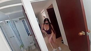 My boss, a pervert, films me in thongs doing chores in New York