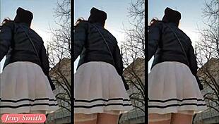 look under my skirt jeny smith spinning in a miniskirt in public 😜