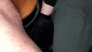 secret blowjob in office swallowing monster cock