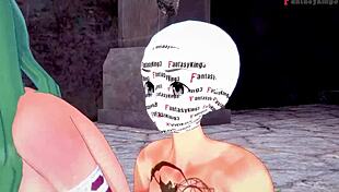 Morrigan in full Halloween special on sheer fantasyking3.