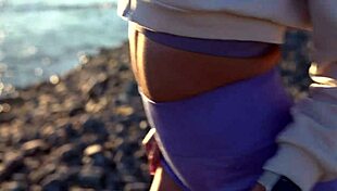 She dominates him in the forest setting