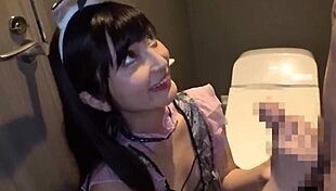 Cute asian babe moa-chan does blowjob and facial