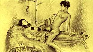 Vintage antique anime illustration