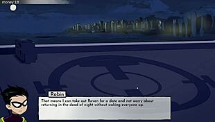 Raven's boobjob in 18titans part 11. Cartoon hentai game anime.