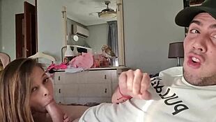 Blonde Couple Sucks and Fucks Huge Cocks in Homemade Scene