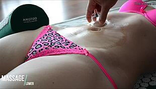 sensual cameltoe massage close-up