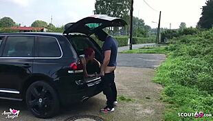 Anni Angel Fucks Strangers In Parking Lot Outdoor