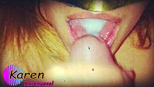 three cumshots land in my mouth after intense blowjob.