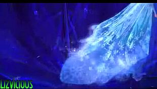 Liz Vicious sings her song in a frozen animated style