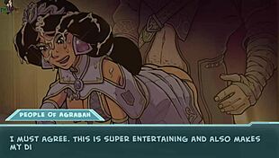 Horny princess Jasmine gets doggy style sex in Akabur's fantasy world