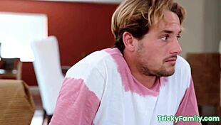 blonde teen stepsis chats with stepbro