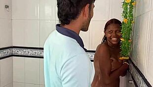 I seduce my stepsibling after he watches me bathe, leading to hard fucking