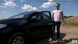 Naked men at the car wash engage in gay masturbation, leading to outdoor jerking and a huge cumshot on cocks