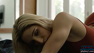 Blonde Star's Sensual Solo Striptease and Posing Session