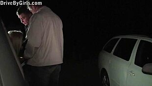 makeup artist arrives for public gangbang