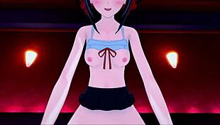 pov fucking kaguya shinomiya in missionary and doggystyle cum in pussy