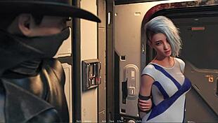 Horny Blonde Girl Next Door Gives First Blowjob On Bed!