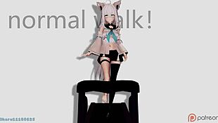 Rythm walking fubuki in uncensored anime cartoon