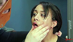 Little Bubble-Butt Slave Kingsley Gets Ass Punished and Gags on Cum