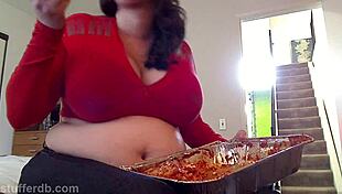 Azismiss gets massive belly and ass stuffed intensely