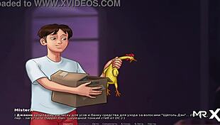 Mature milf lady indulges in hentai sex and masturbation with big ass in summertime saga game episode 29