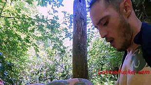 Tending to Latino Wood in the Forest Bareback